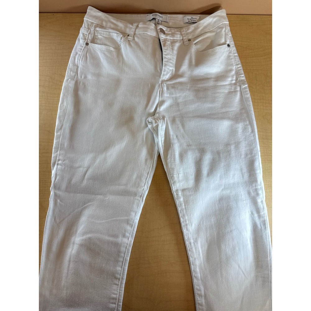 Ellen Tracy Newport High Rise Skinny Jeans‎ White Denim Womens Size 4